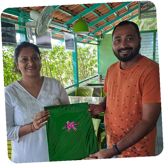 Distinguished guest at Udupi Restaurant